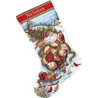 Dimensions Counted X Stitch - Gold, Stocking: Santa Journey