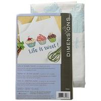 dimensions stamped x stitch apron life is sweet