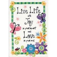 Dimenions Mini Crewel - Live Life