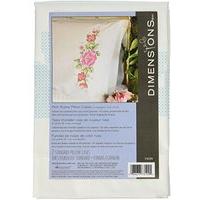 Dimensions Stamped X Stitch - P. Cases: Pink Rose