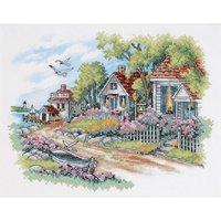 Dimensions Stamped X Stitch - Cottages By The Sea