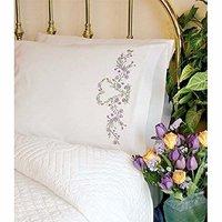 dimensions ivy heart stamped pillow cases multi colour