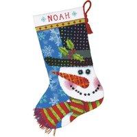 dimensions needlecrafts dimensions patterned snowman stocking needlepo ...