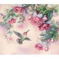 Dimensions Stamped X Stitch - Hummingbird & Fuchsias