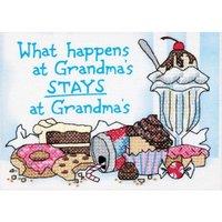 Dimensions Stamped X Stitch - Mini - Happens At Grandma\'s