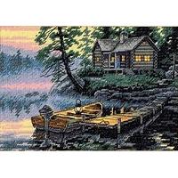 dimensions counted x stitch gold petite morning lake