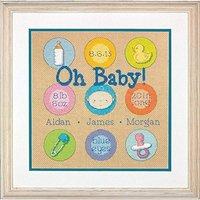 dimensions counted cross stitch record baby dots multi colour