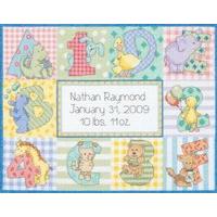 Dimensions Counted X Stitch - Birth Record: Zoo Alphabet