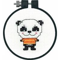 dimensions learn a craft counted x stitch cute panda