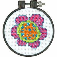 dimensions learn a craft counted cross stitch fun flower multicoloured