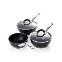 Diamond Non Stick Set of 3 Saucepans