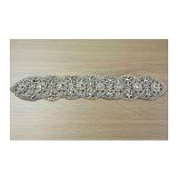 Diamante Crystal Band Couture Bridal Lace Appliques Silver