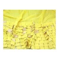 Dimensional Pleather Border Chiffon Dress Fabric Yellow & Gold