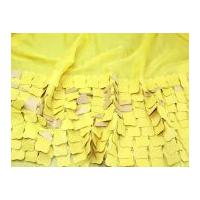 dimensional pleather border chiffon dress fabric yellow gold