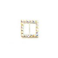 diamante square buckle