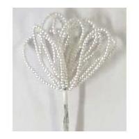 DIY Wedding Pearl Loop Beads Bunches on Stems Ivory