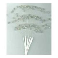 diy wedding clover crystal beads bunches on stems clear