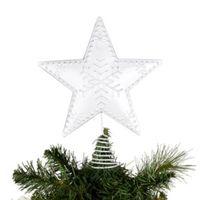 Distressed Finish Silver Star Tree Topper