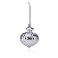 Distressed Finish Silver Classic Onion Bauble