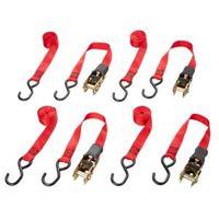 Diall Red 3m Ratchet & Hook Pack of 4