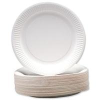 Disposable (230mm) Paper Plates (Pack of 100)