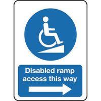 DISABLED RAMP ACCESS THIS WAY 150 X 200 VINYL