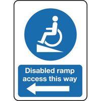 disabled ramp access this way 150 x 200 vinyl