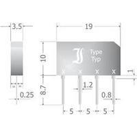 Diotec B40C2300-1500B Silicon Bridge Rectifier U(RRM) 80 V