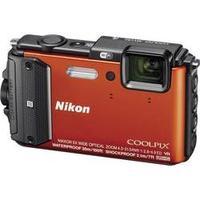 Digital camera Nikon AW-130 Outdoor Kit 16 MPix Optical zoom: 5 x Orange Frost-resistant, Full HD Video, Underwater cam