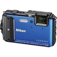 Digital camera Nikon AW-130 Diving Kit 16 MPix Optical zoom: 5 x Blue Frost-resistant, Full HD Video, Underwater camera