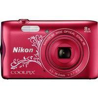Digital camera Nikon A-300 20.1 MPix Optical zoom: 8 x Red Wi-Fi, Bluetooth