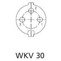 DIN connector Socket, right angle Number of pins: 3 Silver Lumberg WKV 30 1 pc(s)