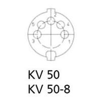 DIN connector Socket, straight Number of pins: 5 Silver Lumberg KV 50 1 pc(s)