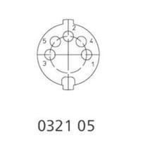 DIN connector Plug, straight Number of pins: 5 Silver Lumberg 0332 05 1 pc(s)