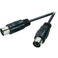 DIN connector Audio/phono Cable [1x Diode plug 5-pin (DIN) - 1x Diode plug 5-pin (DIN)] 1.50 m Black SpeaKa Professiona