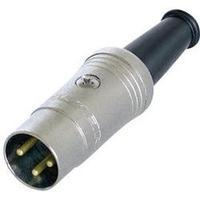 DIN connector Plug, straight Number of pins: 3 Black Rean NYS 321 G 1 pc(s)