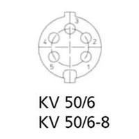 DIN connector Socket, straight Number of pins: 5 Silver Lumberg KV 50/6 1 pc(s)