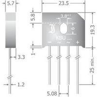 diotec kbu6d silicon bridge rectifier urrm 200 v