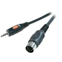 DIN connector / Jack Audio/phono Cable [1x Diode plug 5-pin (DIN) - 1x Jack plug 3.5 mm] 1.50 m Black SpeaKa Profession