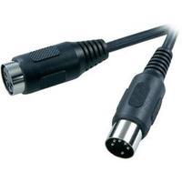 DIN connector Audio/phono Extension cable [1x Diode plug 5-pin (DIN) - 1x Diode socket 5-pin (DIN)] 1.50 m Black SpeaKa