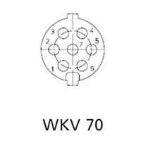 DIN connector Socket, right angle Number of pins: 7 Silver Lumberg WKV 70 1 pc(s)