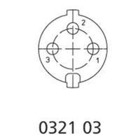 DIN connector Plug, straight Number of pins: 3 Silver Lumberg 0332 03 1 pc(s)