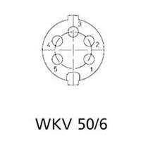 DIN connector Socket, right angle Number of pins: 6 Silver Lumberg WKV 60 1 pc(s)