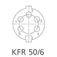 DIN connector Socket, vertical vertical Number of pins: 5 Silver Lumberg KFR 50/6 1 pc(s)