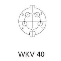 DIN connector Socket, right angle Number of pins: 4 Silver Lumberg WKV 40 1 pc(s)