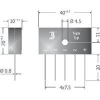 Diotec DBI6-12 3-phase Bridge Rectifier 6A Nominal current 6 A U(RRM) 1200 V