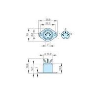 DIN connector Sleeve socket, straight pins Number of pins: 3 Silver Hirschmann MAB 3 S 1 pc(s)