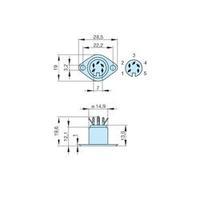 DIN connector Sleeve socket, straight pins Number of pins: 5 Silver Hirschmann MAB 5 1 pc(s)