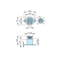 DIN connector Sleeve socket, straight pins Number of pins: 8 Silver Hirschmann MAB 8 SN 1 pc(s)