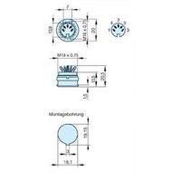 DIN connector Socket, vertical vertical Number of pins: 5 Grey Hirschmann MAB 5100 S 1 pc(s)